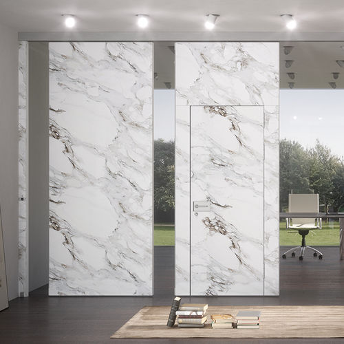 Cloison séparatrice amovible - ROLLING WALL CE  - Arcadia - en verre / en tissu / en marbre