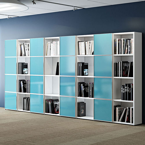 Bibliothèque contemporaine - CUBO  - Arcadia - pour bureau / en verre laqué / en métal