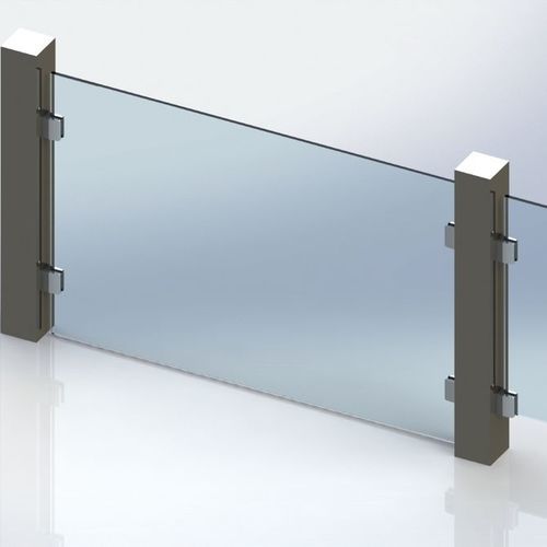 Pince à verre en acier inoxydable - 49 series - Colcom - pour garde-corps / pour intérieur