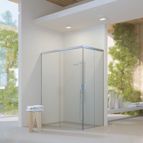 Système coulissant en aluminium - Piuma - Colcom - en acier inoxydable / pour porte en verre / pour porte de douche