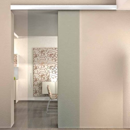 Système coulissant pour porte en verre - Slak  - Colcom - mural / coureurs cachés / résidentiel