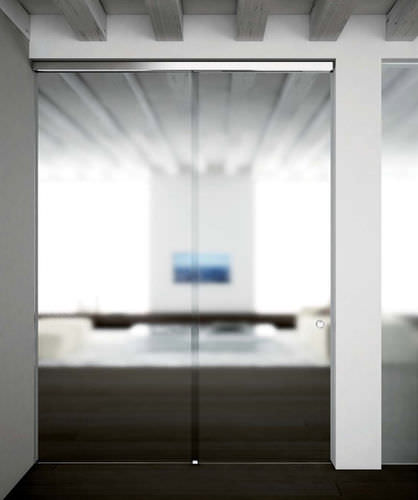 Système coulissant pour porte - EVOLUTION MINI SOFT-CLOSE V-5403  - METALGLAS - pour porte en verre