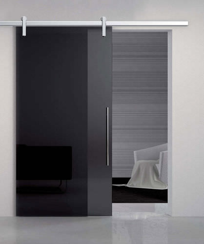 Système coulissant pour porte - MINIMAL QUADRO WITH SOFT-CLOSE V-6350  - METALGLAS - pour porte en verre