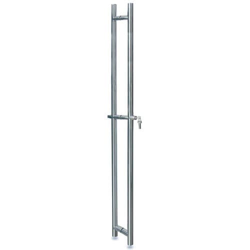 Poignée de tirage de porte - DUOLOCK H - METALGLAS - en inox / contemporaine / avec serrure intégrée