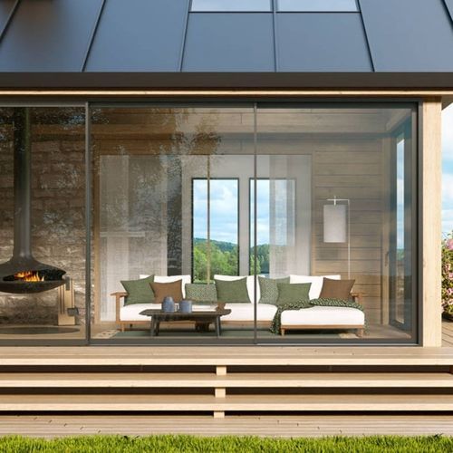 Baie vitrée coulissante - S.78 - Sunroom S.p.A. - en inox / structure en acier inoxydable / à double vitrage