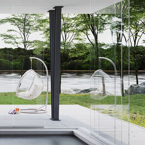 Baie vitrée coulissante - TUTTOVETRO SLIDE - Sunroom S.p.A. - en aluminium / en inox / structure en aluminium