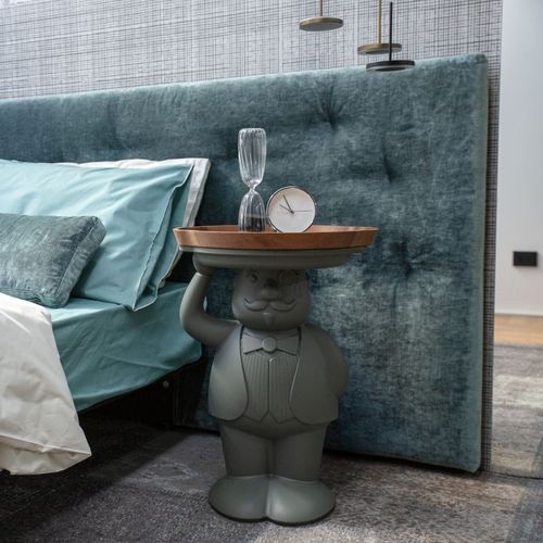 Table d'appoint design original - AMBROGIO - SLIDE - en HPL / en plastique / ronde