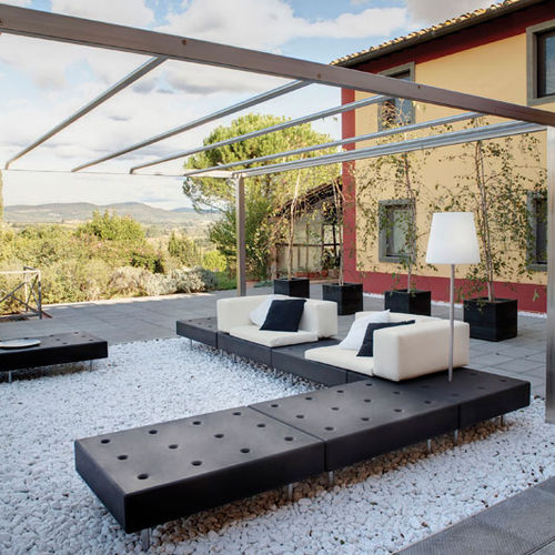 Canapé d'angle - HAPPYLIFE - SLIDE - modulable / contemporain / de jardin