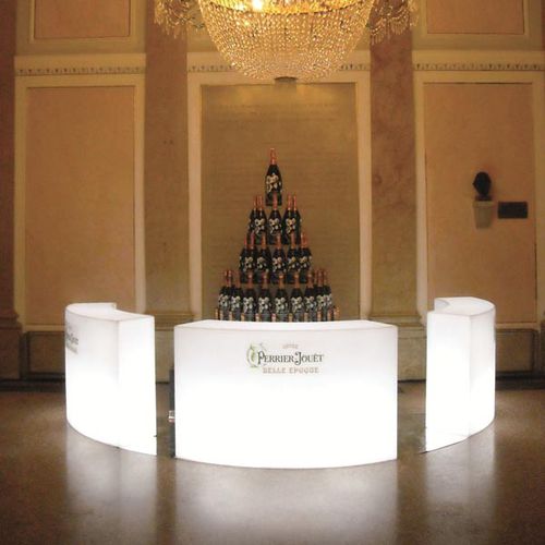 Banque d'accueil modulable - SNACK - SLIDE - en arc de cercle / en polyéthylène / pour bar