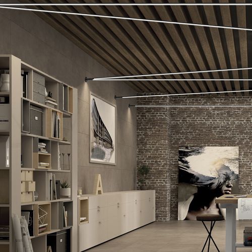 Suspension - RITA LINE - Ole! Lighting - en aluminium / en polycarbonate / contemporaine