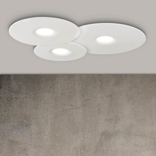Plafonnier design minimaliste - FLIPPO - Ole! Lighting - rond / en aluminium / en acrylique
