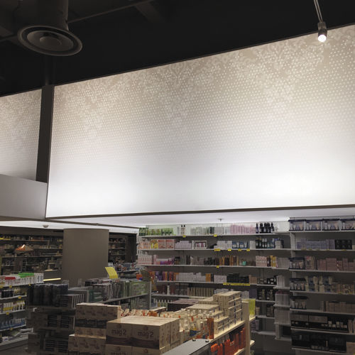 Toile tendue rétroéclairée - ALYOS technology - murale / pour agencement intérieur / imprimée