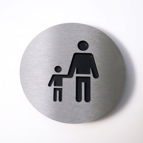 Plaque signalétique murale - PICTOGRAM - RADIUS DESIGN - en inox / en acier à revêtement par poudre / d'intérieur