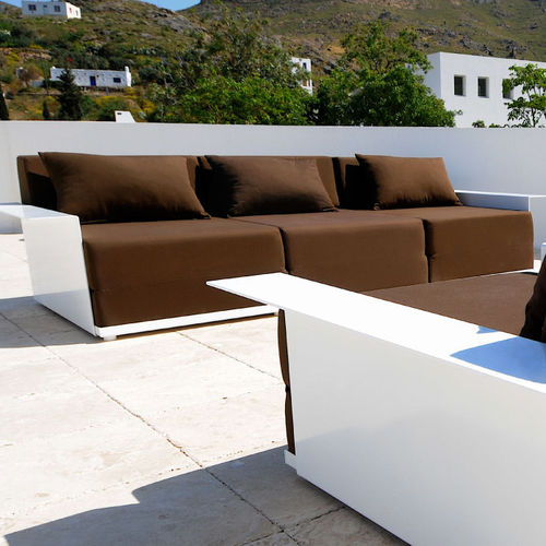 Canapé modulable - RADIUS DESIGN - contemporain / de jardin / en tissu acrylique