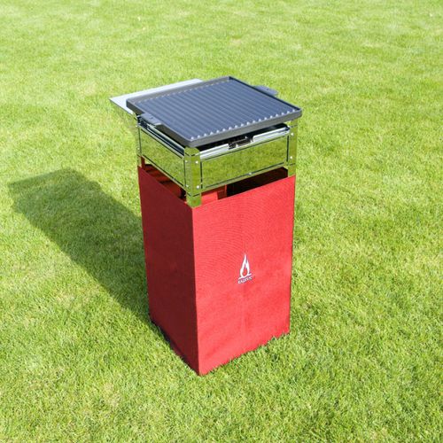 Barbecue à gaz - BLITZGRILL - RADIUS DESIGN - sur pied / en acier inoxydable / en fonte