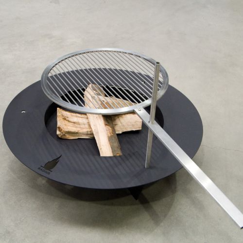 Brasero de jardin à bois - FIREPLATE 100 CM - RADIUS DESIGN - en inox