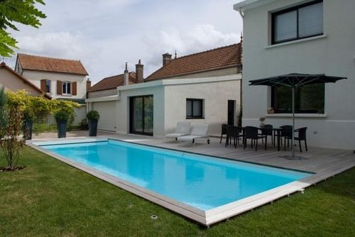 Piscine d'extérieur - TROYES - PISCINES CARRE BLEU - enterrée / en béton