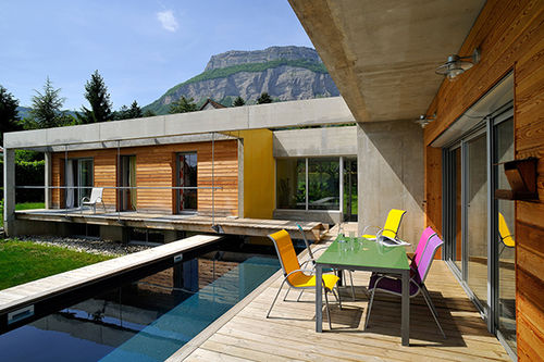 Piscine d'extérieur - GRENOBLE - PISCINES CARRE BLEU - enterrée / en béton