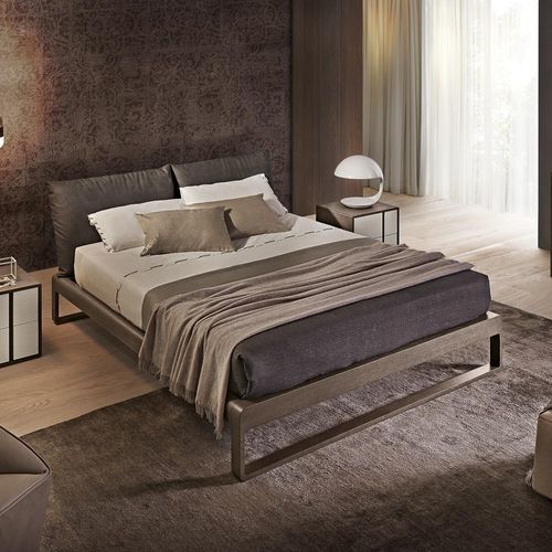 Lit double - MARTIN - Olivieri - simple / contemporain / tapissé