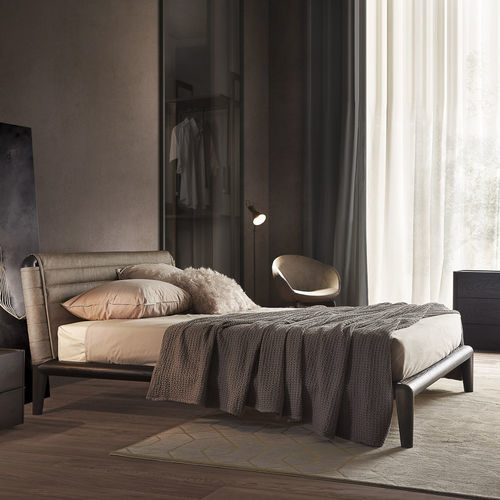 Lit double - GINEVRA - Olivieri - contemporain / tapissé / avec tête de lit tapissée