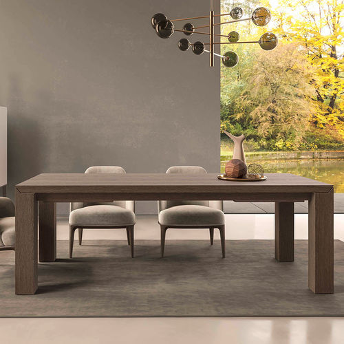 Table à manger contemporaine - AMBROGIO - Olivieri - en chêne / avec piètement en chêne / rectangulaire