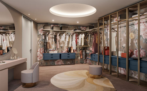 Dressing modulable - KAB - Olivieri - contemporain / en bois laqué / en verre