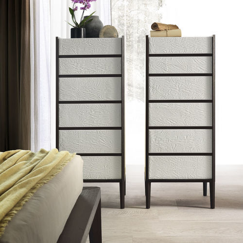 Chiffonnier contemporain - ANDREA  - Olivieri - en bois laqué / en placage de bois / blanc