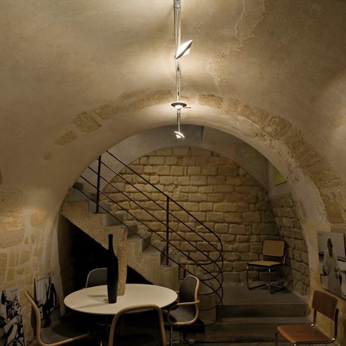 Plafonnier contemporain - PURO FARO SINGOLO - Occhio - rond / en aluminium / en acier