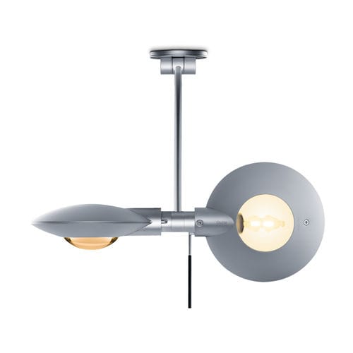 Plafonnier contemporain - PURO SOFFITTO DOPPIO - Occhio - rond / en verre / en aluminium