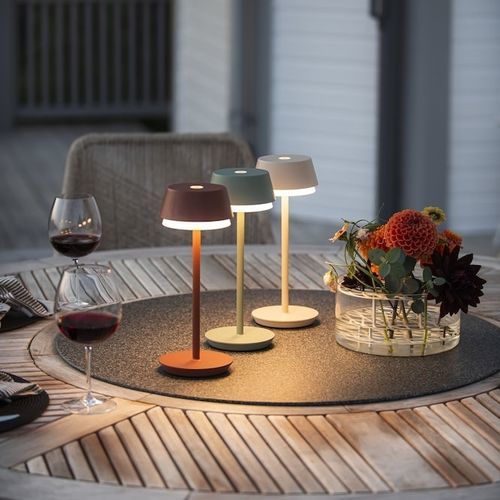 Lampe de table - LYON  - Gnosjö Konstsmide - en aluminium / contemporaine / à batterie rechargeable