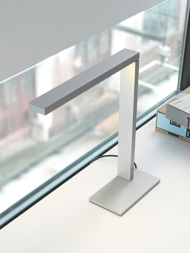 Lampe de bureau - ZAC BL - Anta Leuchten - en métal chromé / en satin / contemporaine