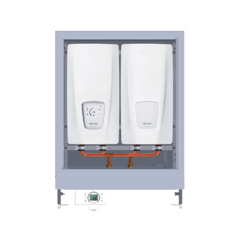 Chauffe-eau instantané électrique - DSX TOUCH TWIN - CLAGE GmbH - mural / vertical / pour salle de bain