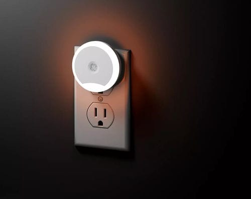 Veilleuse contemporaine - RING - GE Lighting - en plastique / blanche / avec détecteur