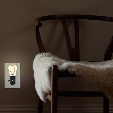 Veilleuse contemporaine - VINTAGE STYLE - GE Lighting - rétro / en verre / noire