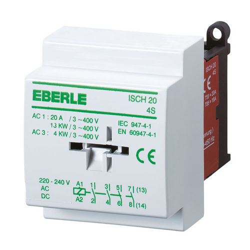 Contacteur AC - ISCH 20-4 S - Eberle Controls - 4 pôles / pour tableau électrique / sur rail DIN