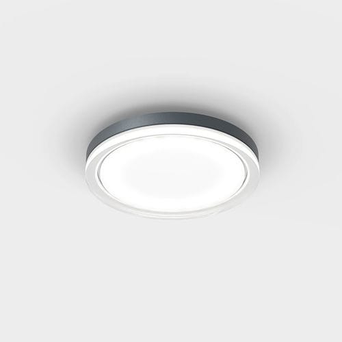 Plafonnier contemporain - LISC - IP44 Schmalhorst - rond / en verre opalescent / à LED