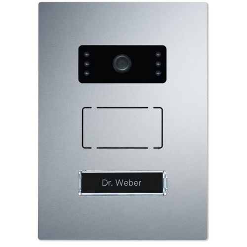 Platine de rue en acier inoxydable fini mat - BL2012 - SKS - Kinkel Elektronik - résidentiel / à montage affleurant / d'extérieur