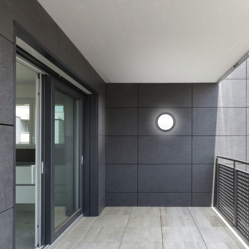 Applique murale contemporaine - LUNETTE - Goccia Illuminazione - d'extérieur / en polycarbonate / en fonte d'aluminium