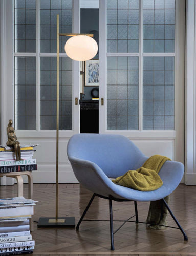 Lampe sur pied - ALBA - Oluce - en métal / en verre soufflé / contemporaine
