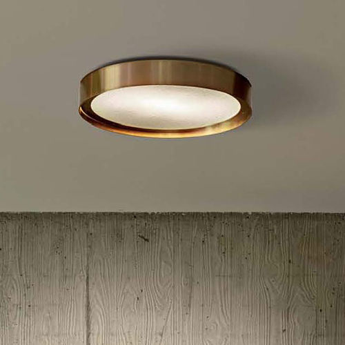 Plafonnier contemporain - BERLIN - Oluce - rond / en verre / en métal