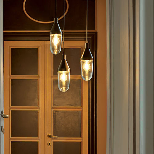 Suspension - NIWA - Oluce - en métal / en verre / contemporaine