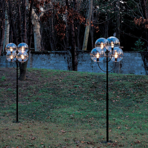 Lampadaire de jardin - LYNDON - Oluce - classique / en métal / en verre