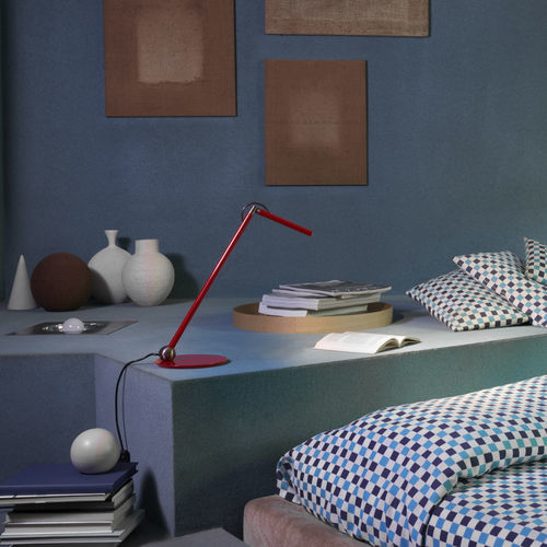 Lampe de table - CALAMAIO - Oluce - de bureau / de chevet / en satin