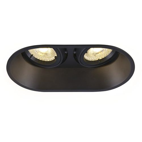 Plafonnier contemporain - HORN DOUBLE QPAR51 - SLV ELEKTRONIK - ovale / en aluminium / à LED