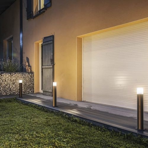 Borne d'éclairage de jardin - GRAFIT  - SLV ELEKTRONIK - urbaine / contemporaine / en verre fumé