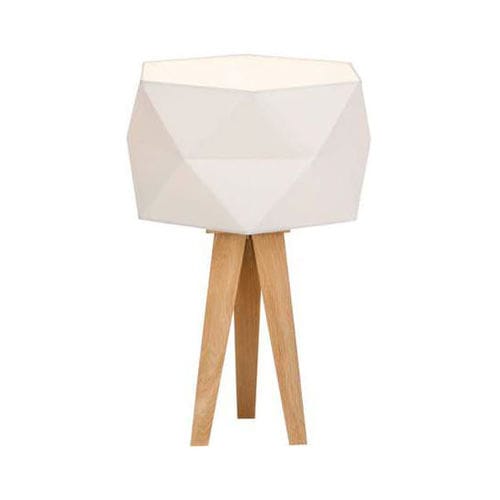Lampe de table - POLYGON - Brilliant - en tissu / en bois / contemporaine