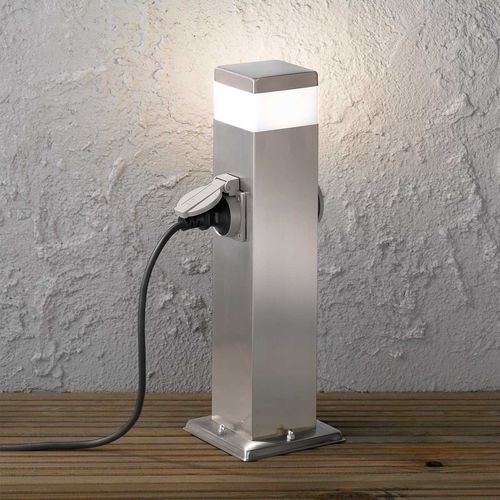 Borne d'éclairage de jardin - TARA 1LMP - WOFI Leuchten Wortmann & Filz - contemporaine / en acier inoxydable brossé / à LED