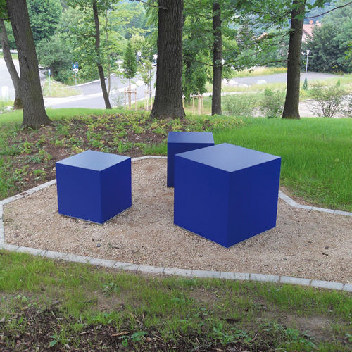 Pouf contemporain - HANNA L I-L II-L III - LEIPZIGER LEUCHTEN - en acier galvanisé / en PMMA / lumineux (LED)