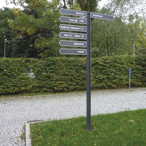 Mât pour signalisation routière - LOTTA M I - LEIPZIGER LEUCHTEN - en acier inox