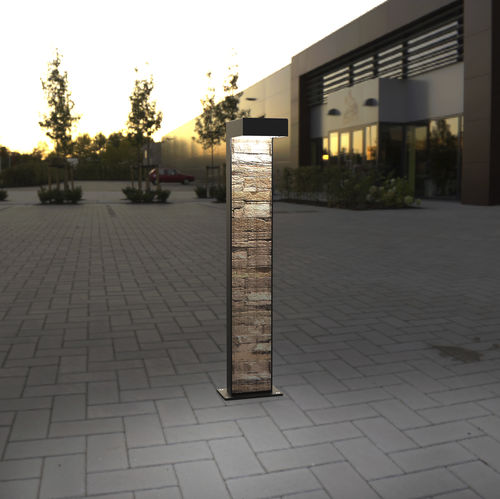 Borne d'éclairage de jardin - CUBANO TYP 410 - LECCOR Leuchten GmbH - pour espace public / contemporaine / en acier inoxydable